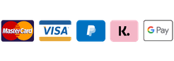 Sikker betaling med Visa, PayPal og kort